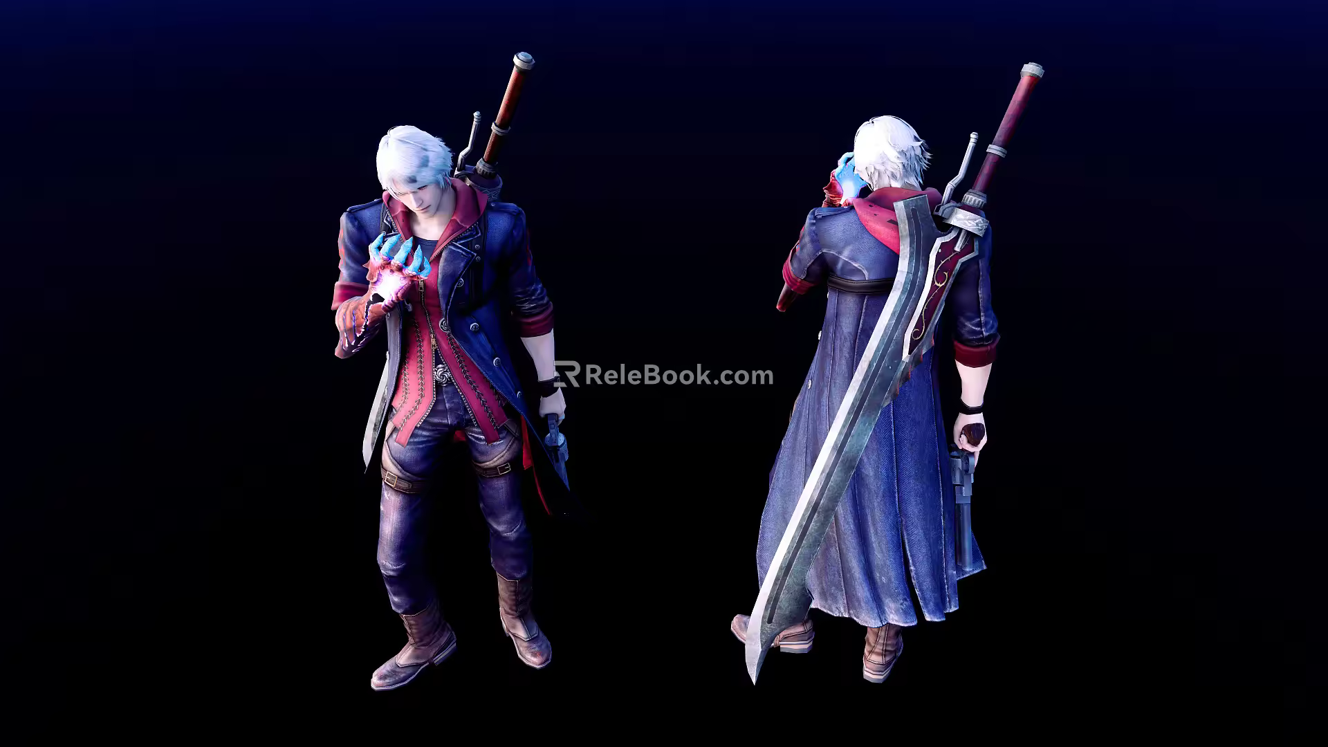 Modern game character ghost cry hero character 3d model