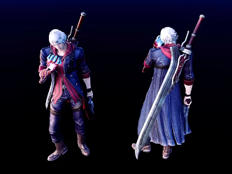 Modern game character ghost cry hero character 3d model