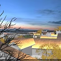 Traditional Tile Roof Design With Modern Architectural Elements At Dusk