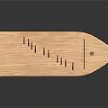 Wooden Pencil Shaped Music and Painting Supplies with Red Notes and Eraser Ends