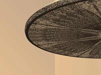 Warship Circular Radar Dome Featuring Black Mesh Structure And Military Design 3d model
