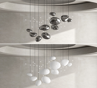 Modern chandelier 3d model