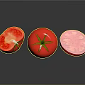 Fresh Red Ripe Tomatoes Whole And Sliced On Reflective Surface