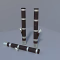 Sturdy Dark Brown Silver Ring Clip Top Cylindrical Paper Towel Holders For Home Use