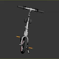 LINGGO White Modern Compact Bicycle With Black Seat And Red Wheel Accents