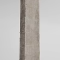 Modern Concrete Column Featuring Textured Surface And Smooth Edges In Indoor Interior 3d model