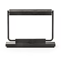 Modern Table Lamp with Sleek Black Metal Frame and Square Base for Contemporary Home Decor