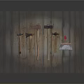 Different Types of Hammers and Putty Knife on Wooden Floor for DIY Projects