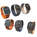 Assorted Smartwatch Designs Featuring Digital Time Displays And Colorful Straps