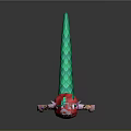 3D Fantasy Character With Red Hair Elf Ears Pink Tattoos And Green Scaled Snake Tail