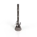 Industrial Style Multi Level Tower Building With Detailed Base Structure