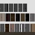 Modern security door single door combination 3d model