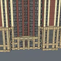 Modern High Rise Building Exterior With Decorative Facade And Residential Design