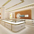 Elegant Jewelry Store Interior Design With Glass Display Counters And Warm Lighting