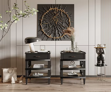 Modern bedside table 3d model