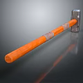 Durable Hardware Hammer With Orange Wooden Handle And Metal Head For Professional Use
