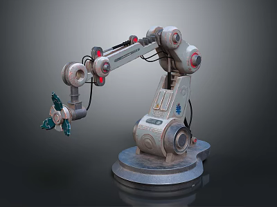 Advanced Robotic Mechanical Arm With Metal Joints And Structure Design 3d model