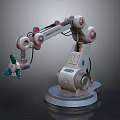 Advanced Robotic Mechanical Arm With Metal Joints And Structure Design 3d model