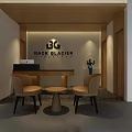 Modern Clothing Store Interior Featuring Mannequins Hanging White Clothes Dresses And Hat