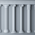 European Roman Column 3d model