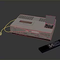 Vintage Cassette Recorder With Red Digital Display Buttons Remote Control And Cassette Tape