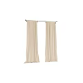 Elegant Beige Curtains With Soft Hanging Texture For Home Window Interior
