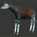 Okapi Wildlife Animal With Reddish Brown Body And Black White Striped Legs
