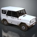 White Classic Off road Vehicle With Square Body And Black Windows Exterior Design