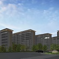 Modern High Rise Residential Buildings With Greenery And Road Under Clear Sky