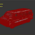 Vintage White and Red Van with Classic Exterior Design and Retro Styling