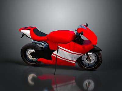 Motorcycle two-wheeled motorcycle off-road motorcycle road race motorcycle motor vehicle transport 3d model