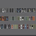 Diverse Parking Lot Layouts Featuring Various Vehicle Types And Colored Spaces