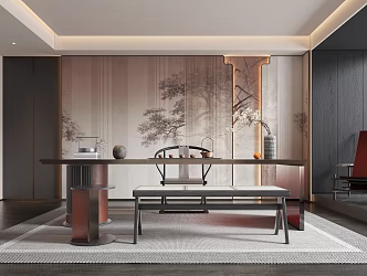 New Chinese Tea Room 3d model