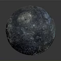 Detailed Celestial Sphere Model With Textured Surface Gray Blue Brown Hues