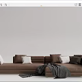 Modern corner sofa multiplayer sofa 3d model