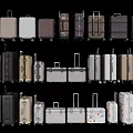 Collection of Travel Luggage with Various Styles Colors Sizes and Designs