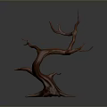 Wooden Branch Decorative Sculpture With Natural Texture And Twisted Design For Home Decoration