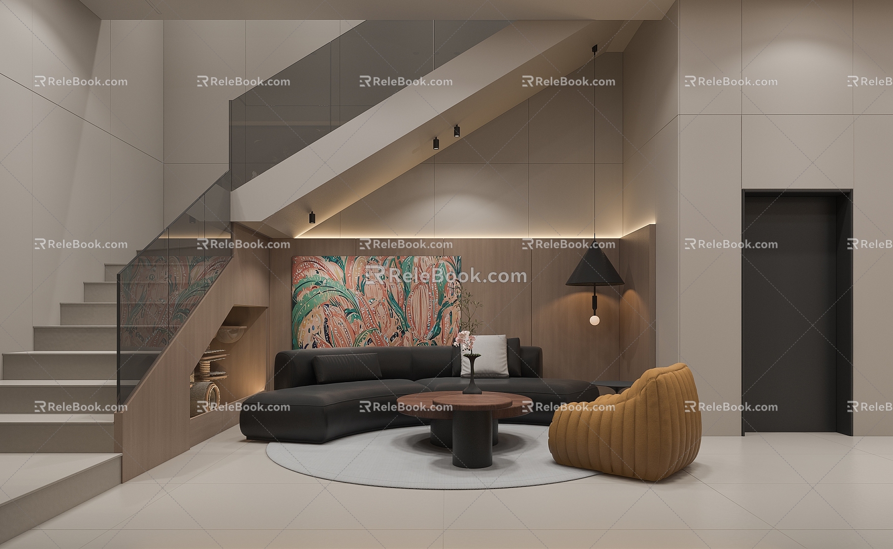 Tea room leisure area 3d model