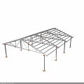 Metal Scaffolding Structure With Support Legs And Steel Frame For Construction