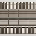 Various Modern Wooden Fence Designs With Horizontal Slats And Decorative Patterns