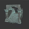 Ancient Stone Architecture Featuring Structural Archway Staircase Detailed Columns And Textured Walls