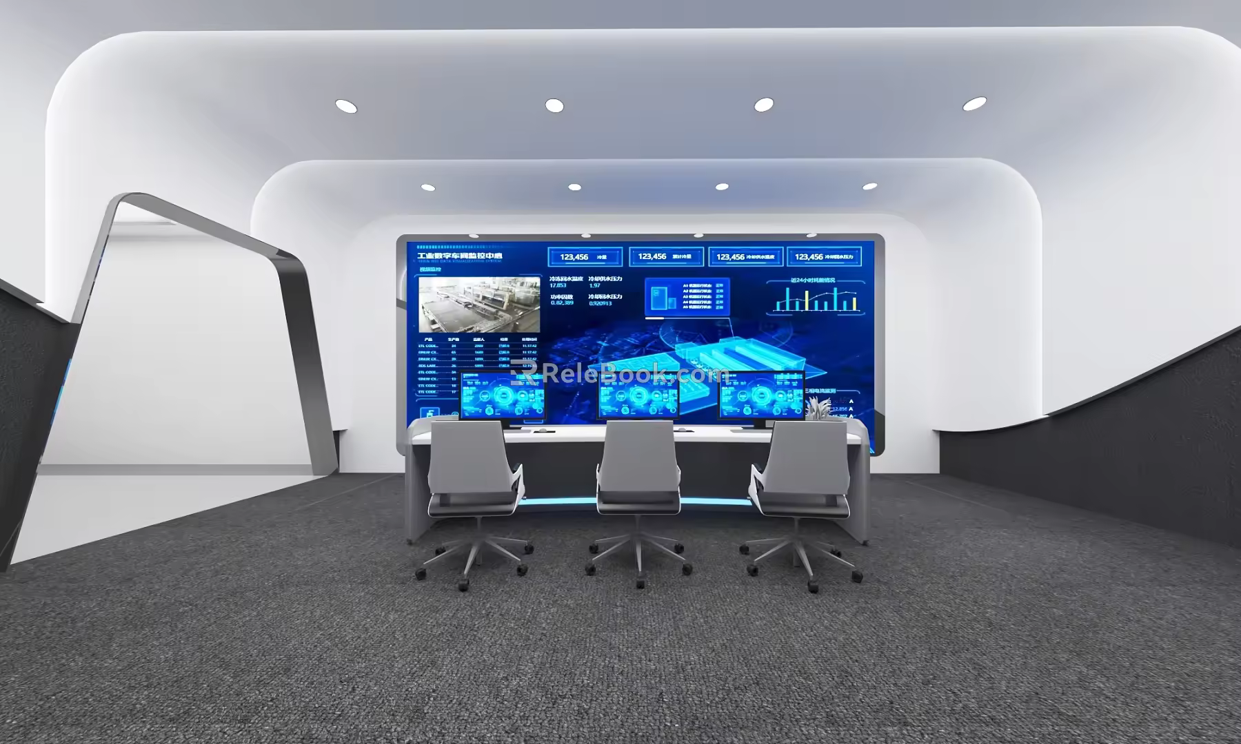 Monitoring Center Big Data Center 3d model