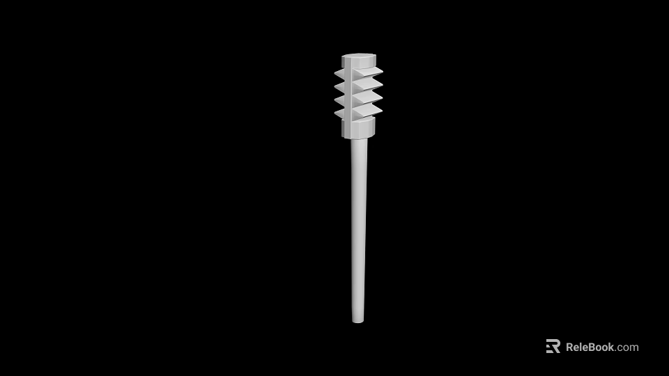 Durable White Spiral Head Long Shank Hardware Tool For Drilling Tasks 3d model 