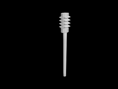 Durable White Spiral Head Long Shank Hardware Tool For Drilling Tasks 3d model