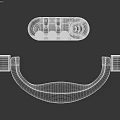 White Curved Plastic Handle And Base With Holes For Medical Use