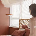 Orange Walls Bedroom Interior Design With Gold Headboard Cloud Chandelier Blue Nightstand And Brown Bedding
