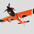 Sleek Red And Black Passenger Plane With Propeller And Streamlined Exterior Design