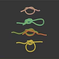 Colorful Yellow And Pink Rope Knots As Practical Household Items For Daily Use