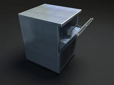 Stainless Steel Drawer Style Freezer With Ice Storage For Commercial Use 3d model