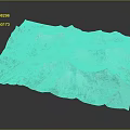 3D Terrain Model Featuring Mountains Glaciers Undulating Landscape And Vegetation Details